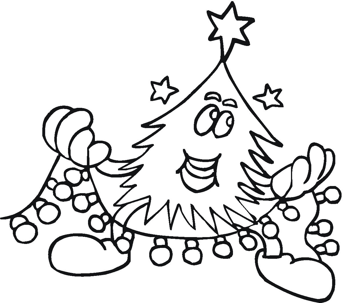 Coloring page: Christmas Tree (Objects) #167620 - Free Printable Coloring Pages