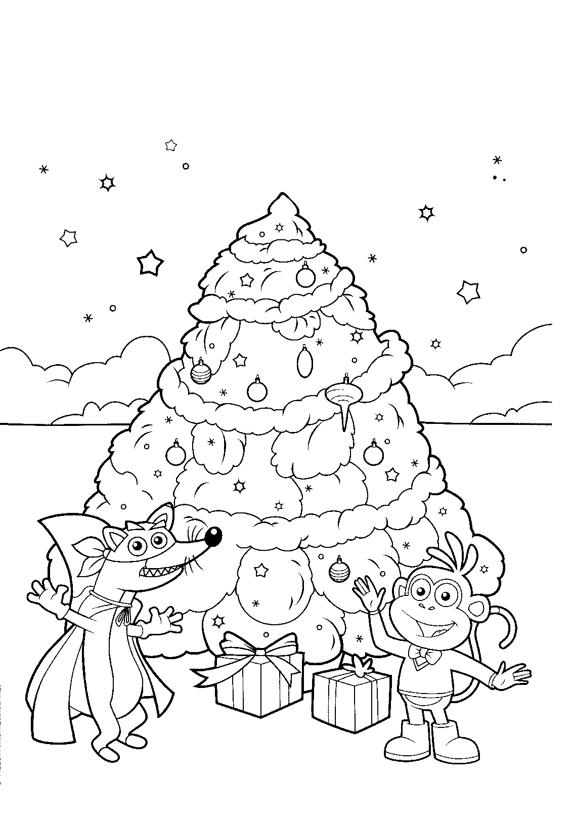 Coloring page: Christmas Tree (Objects) #167681 - Free Printable Coloring Pages