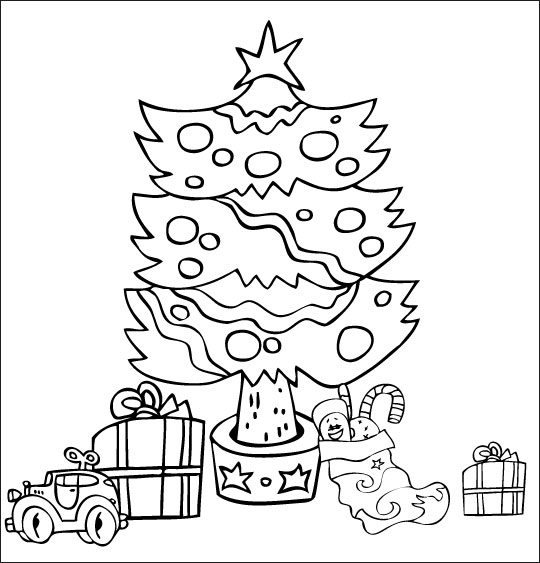 Coloring page: Christmas Tree (Objects) #167683 - Free Printable Coloring Pages