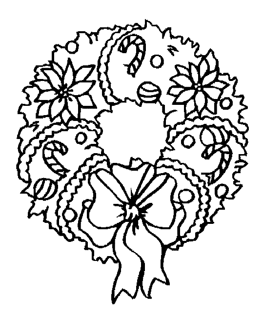 Coloring page: Christmas Wreath (Objects) #169327 - Free Printable Coloring Pages