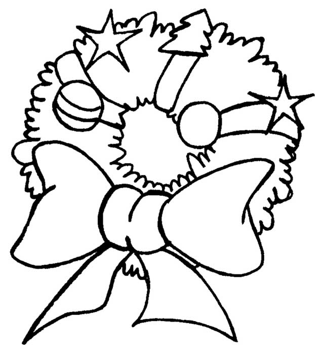 Coloring page: Christmas Wreath (Objects) #169329 - Free Printable Coloring Pages