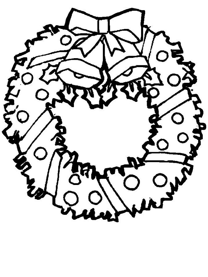 Coloring page: Christmas Wreath (Objects) #169334 - Free Printable Coloring Pages