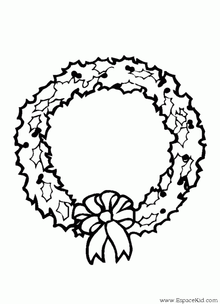 Coloring page: Christmas Wreath (Objects) #169336 - Free Printable Coloring Pages
