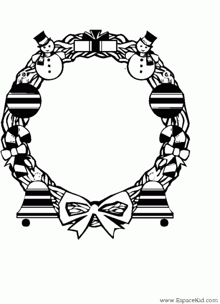 Coloring page: Christmas Wreath (Objects) #169337 - Free Printable Coloring Pages