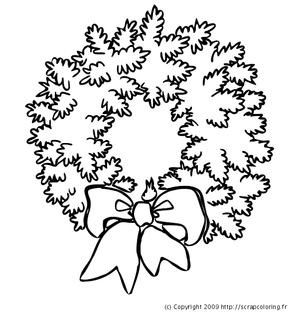 Coloring page: Christmas Wreath (Objects) #169341 - Free Printable Coloring Pages