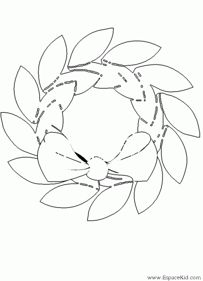 Coloring page: Christmas Wreath (Objects) #169345 - Free Printable Coloring Pages