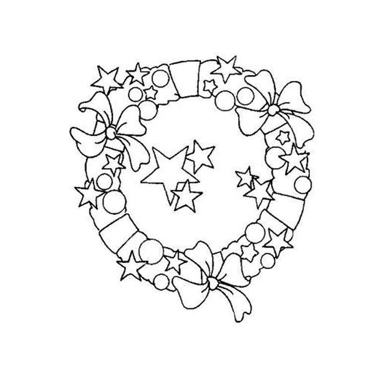 Coloring page: Christmas Wreath (Objects) #169350 - Free Printable Coloring Pages