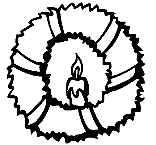 Coloring page: Christmas Wreath (Objects) #169369 - Free Printable Coloring Pages