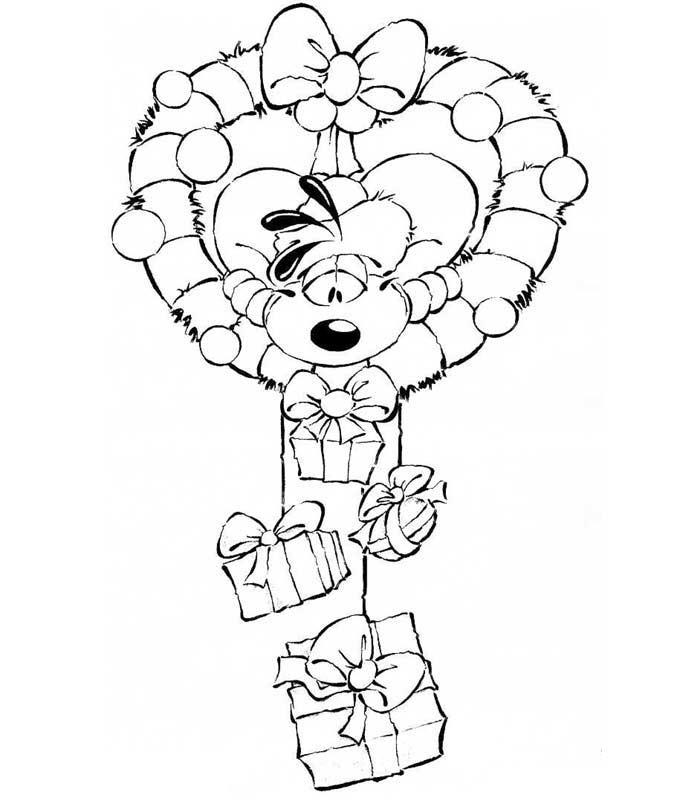 Coloring page: Christmas Wreath (Objects) #169372 - Free Printable Coloring Pages