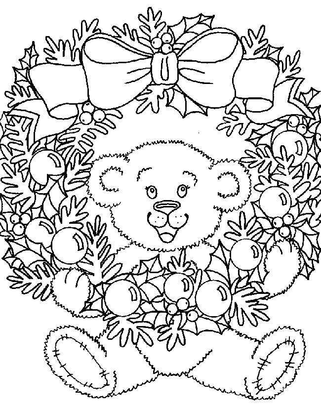 Coloring page: Christmas Wreath (Objects) #169374 - Free Printable Coloring Pages