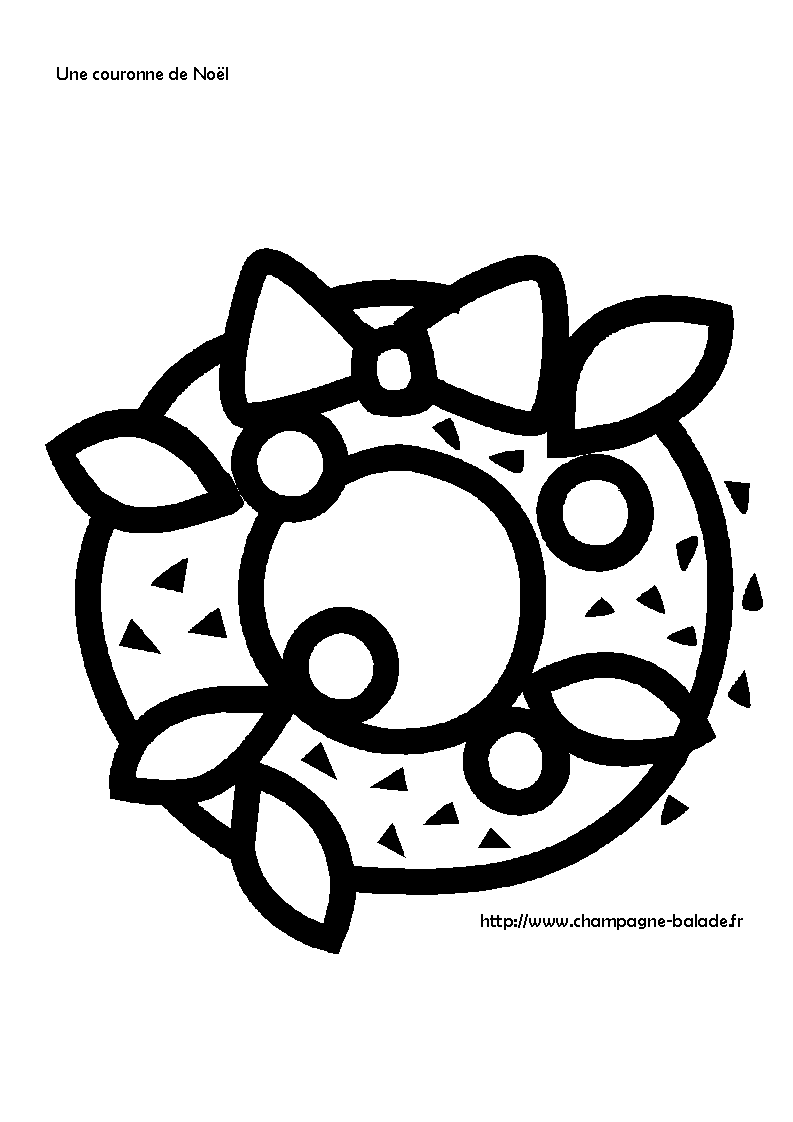 Coloring page: Christmas Wreath (Objects) #169376 - Free Printable Coloring Pages