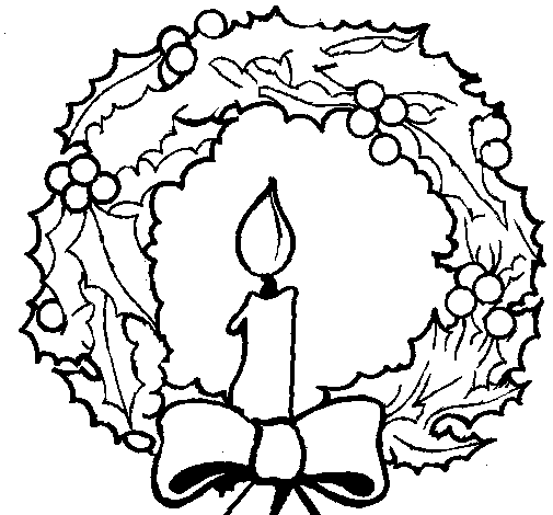 Coloring page: Christmas Wreath (Objects) #169400 - Free Printable Coloring Pages