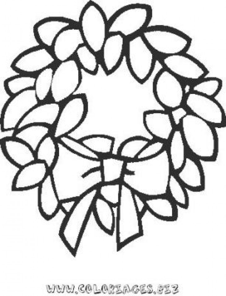 Coloring page: Christmas Wreath (Objects) #169419 - Free Printable Coloring Pages