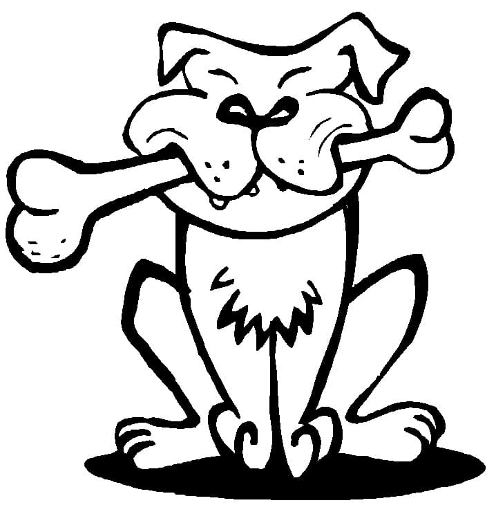 Free printable Dog Bone coloring page #189680 from Objects collection