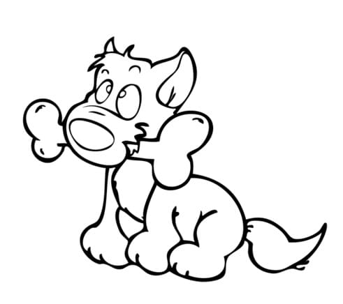 Free printable Dog Bone coloring page #189697 from Objects collection