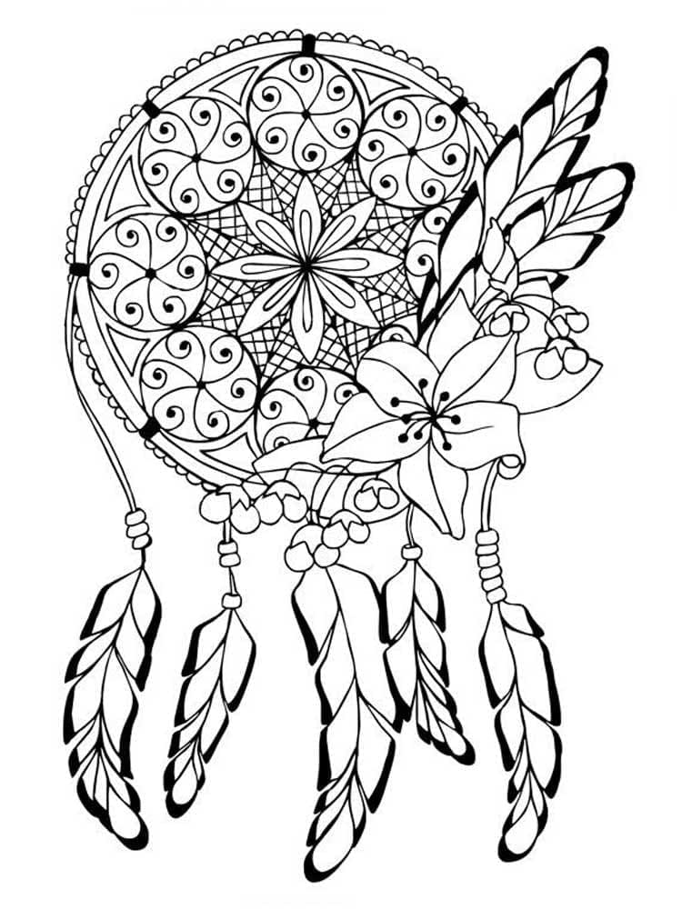 Free printable Dreamcatcher coloring page #207658 from Objects collection Free printable Dreamcatcher coloring page #207658 from Objects collection