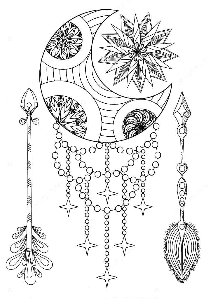 Free printable Dreamcatcher coloring page #207676 from Objects collection Free printable Dreamcatcher coloring page #207676 from Objects collection