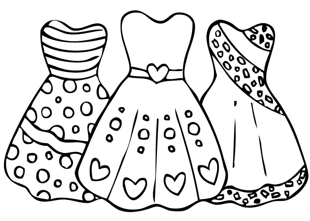 Free printable Dress coloring page #186235 from Objects collection