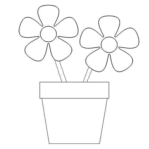 Free printable Flower Pot coloring page #221277 from Objects collection