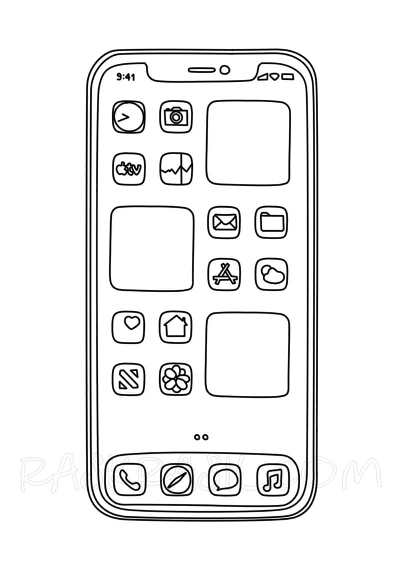 Free printable iPhone and iPad coloring page #191796 from Objects collection