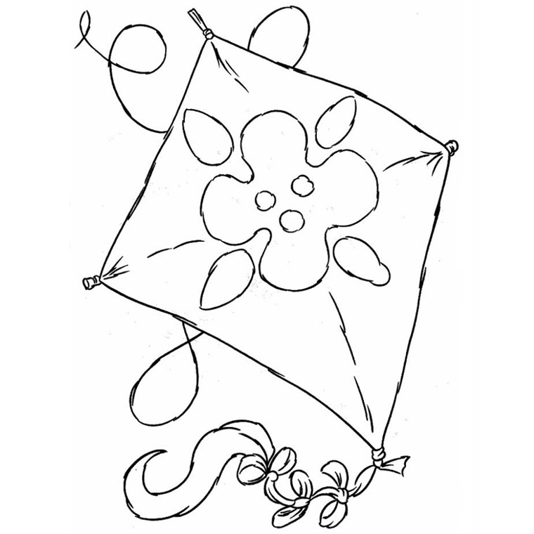 Coloring page: Kite (Objects) #168297 - Free Printable Coloring Pages