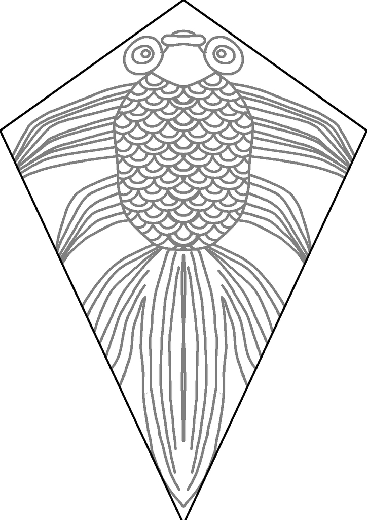 Coloring page: Kite (Objects) #168302 - Free Printable Coloring Pages
