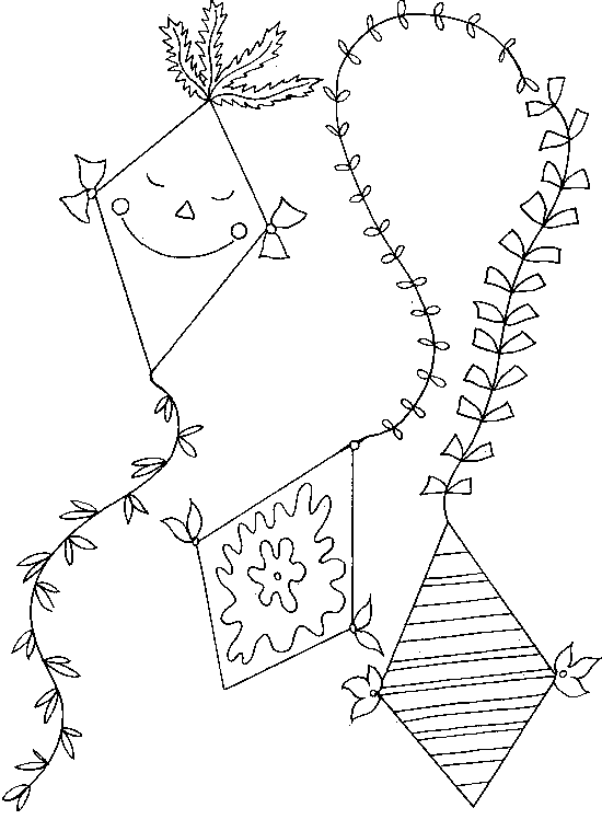 Coloring page: Kite (Objects) #168304 - Free Printable Coloring Pages