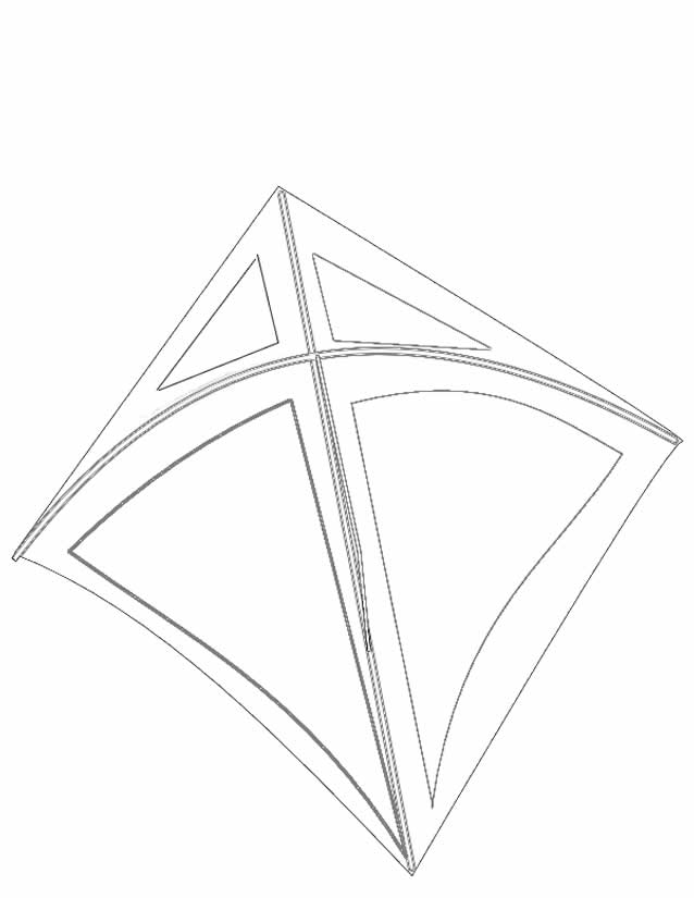 Coloring page: Kite (Objects) #168307 - Free Printable Coloring Pages