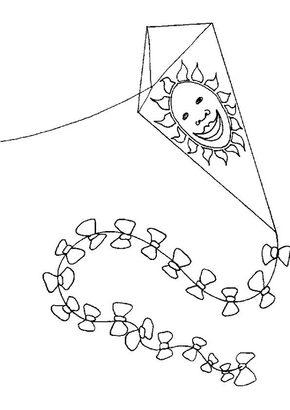 Coloring page: Kite (Objects) #168308 - Free Printable Coloring Pages