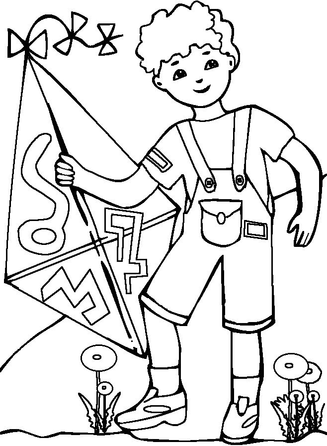 Coloring page: Kite (Objects) #168311 - Free Printable Coloring Pages