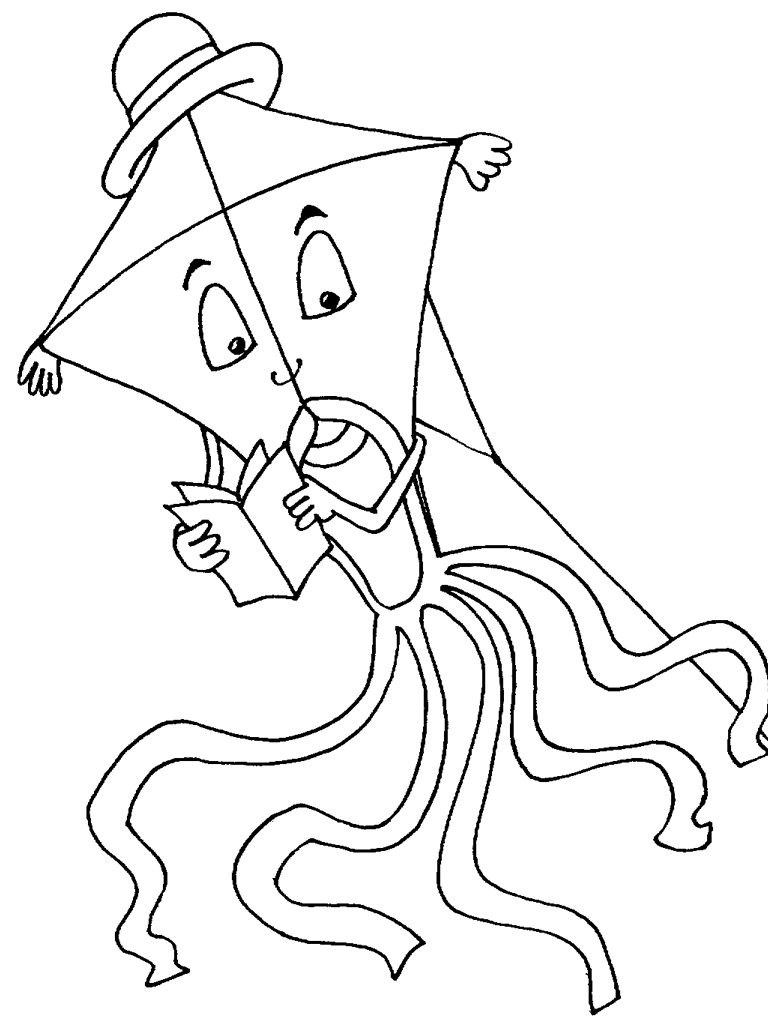 Coloring page: Kite (Objects) #168313 - Free Printable Coloring Pages