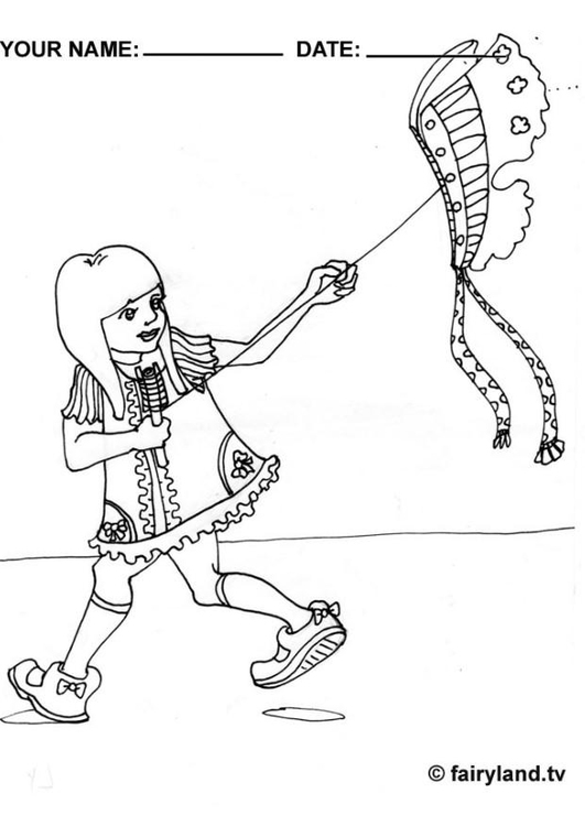 Coloring page: Kite (Objects) #168318 - Free Printable Coloring Pages