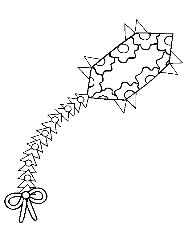 Coloring page: Kite (Objects) #168331 - Free Printable Coloring Pages