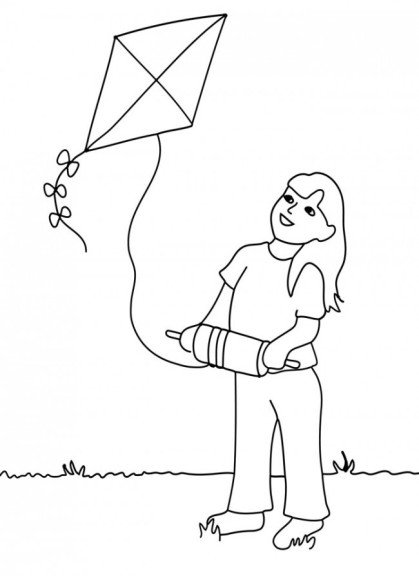 Coloring page: Kite (Objects) #168338 - Free Printable Coloring Pages