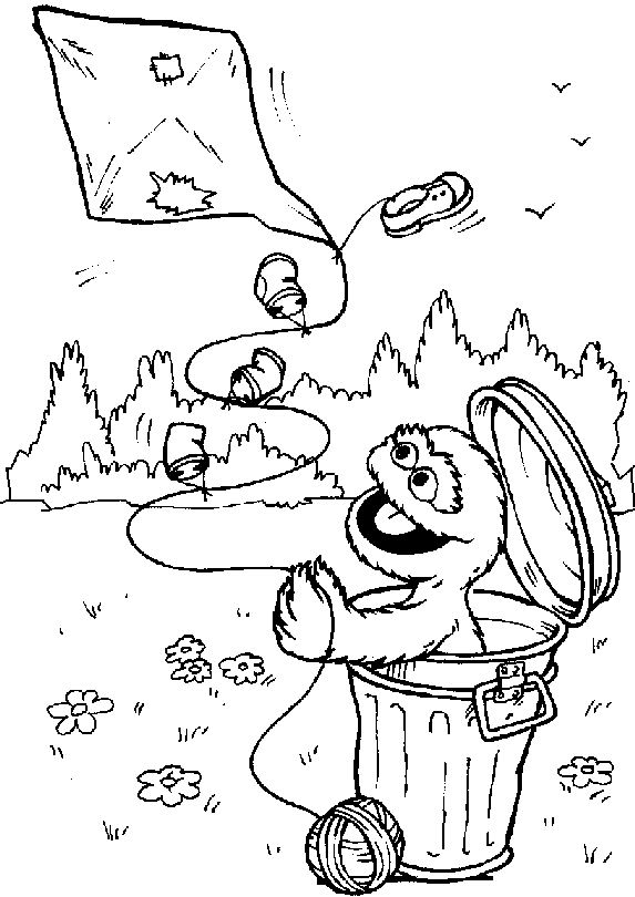Coloring page: Kite (Objects) #168350 - Free Printable Coloring Pages
