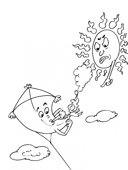 Coloring page: Kite (Objects) #168353 - Free Printable Coloring Pages