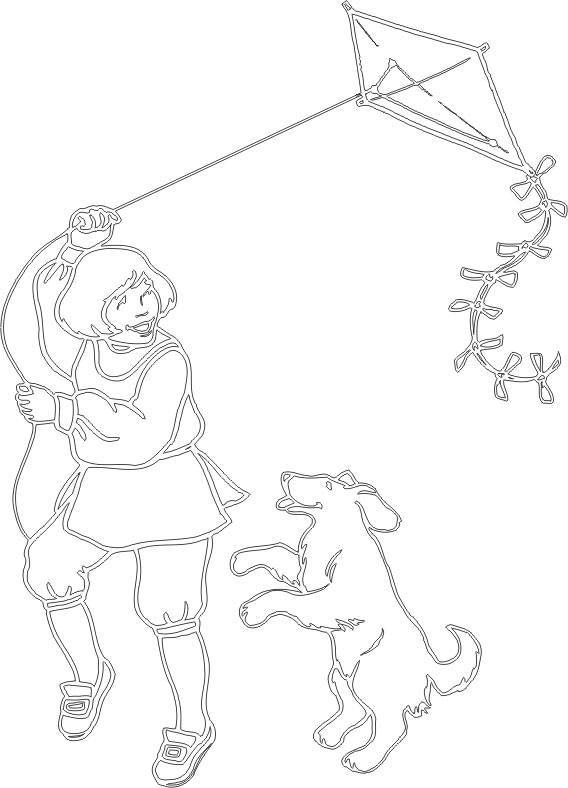 Coloring page: Kite (Objects) #168405 - Free Printable Coloring Pages