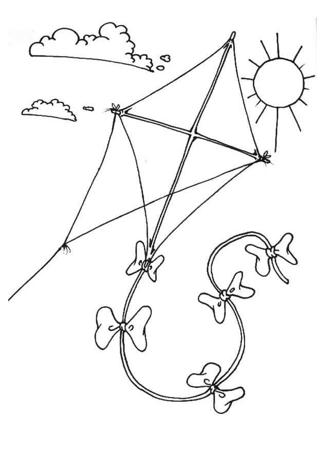 Free printable Kite coloring page #207256 from Objects collection