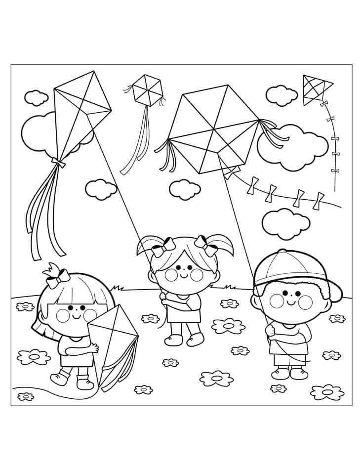 Free printable Kite coloring page #207273 from Objects collection