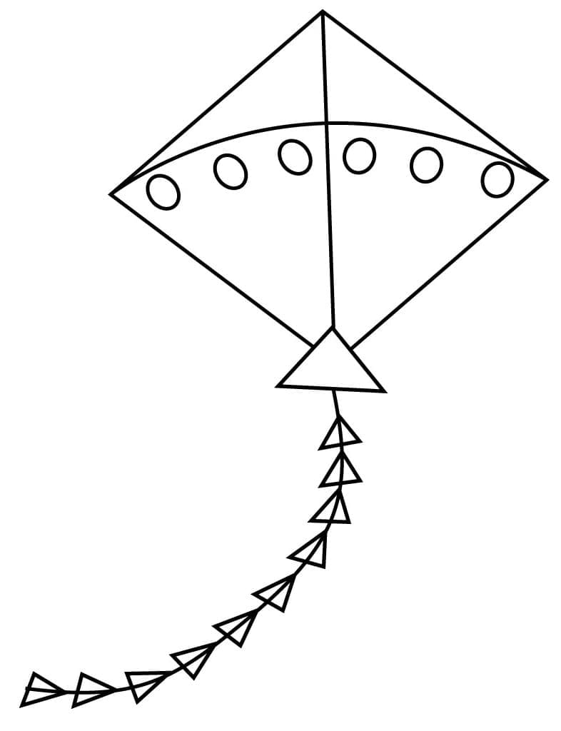 Free printable Kite coloring page #207290 from Objects collection