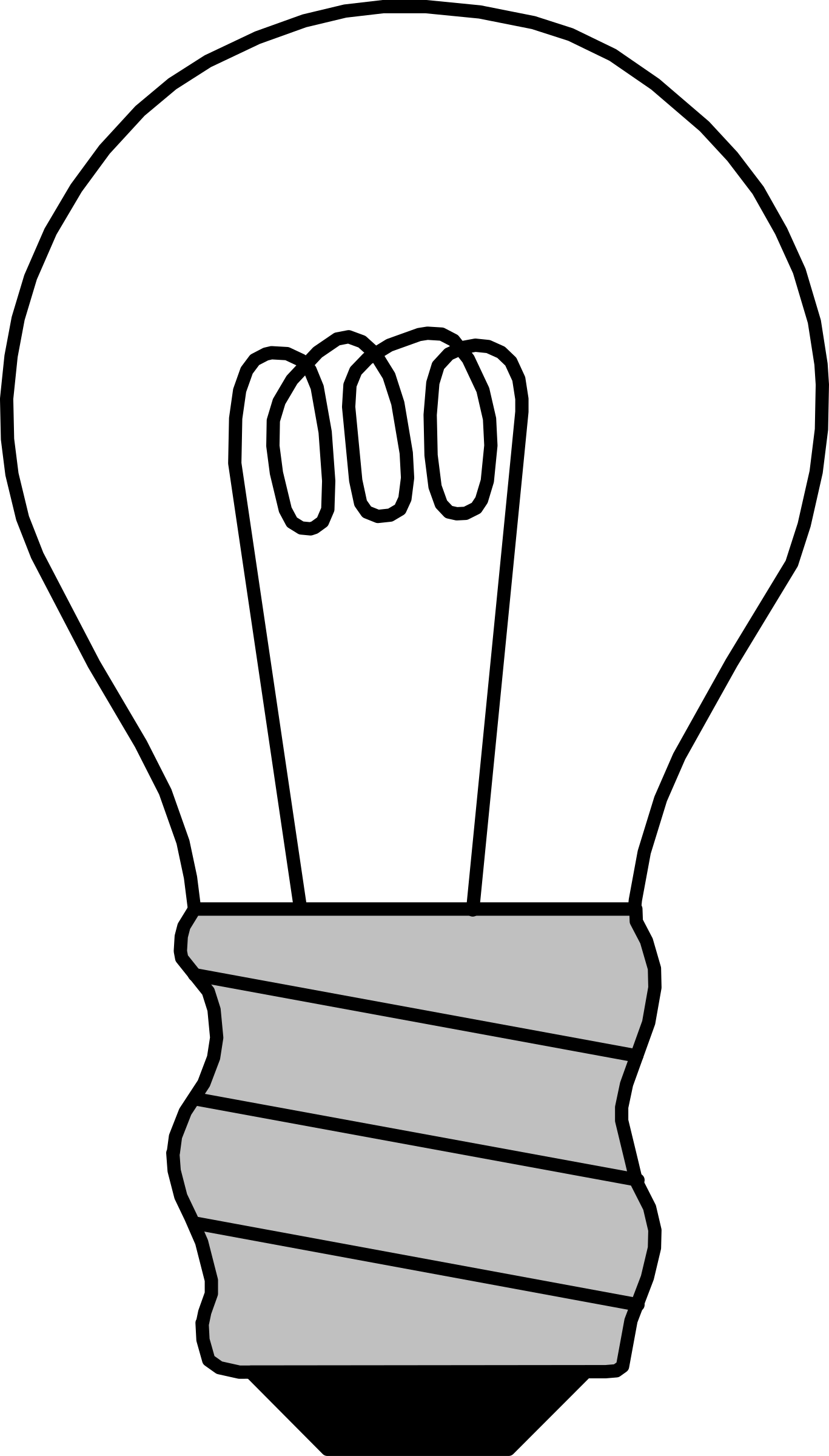 Light Bulb Objects Free Printable Coloring Pages