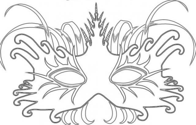 Coloring page: Mask (Objects) #120474 - Free Printable Coloring Pages