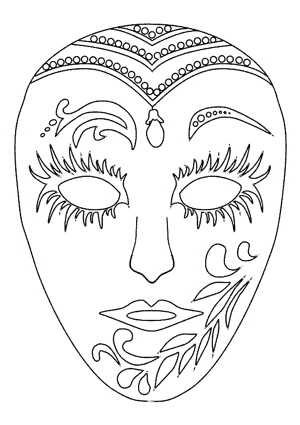 Coloring page: Mask (Objects) #120478 - Free Printable Coloring Pages