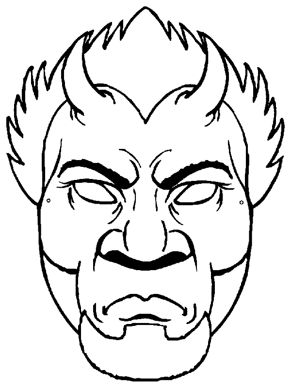 Coloring page: Mask (Objects) #120482 - Free Printable Coloring Pages