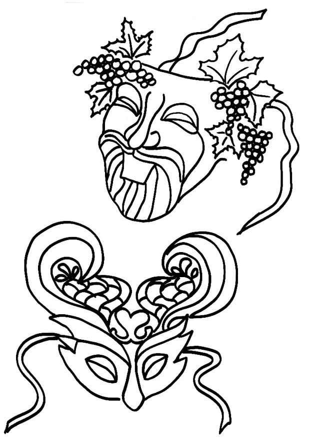 Coloring page: Mask (Objects) #120515 - Free Printable Coloring Pages