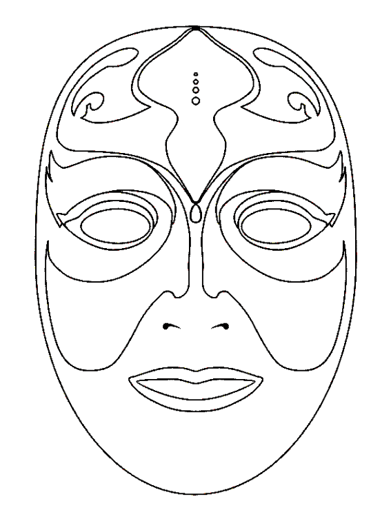 Coloring page: Mask (Objects) #120574 - Free Printable Coloring Pages
