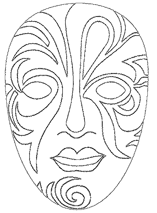 Coloring page: Mask (Objects) #120701 - Free Printable Coloring Pages