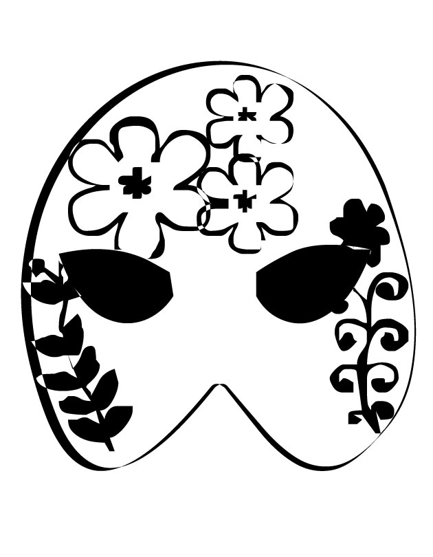 Coloring page: Mask (Objects) #120707 - Free Printable Coloring Pages