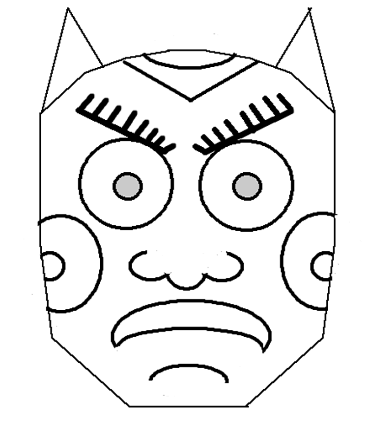 Coloring page: Mask (Objects) #120771 - Free Printable Coloring Pages