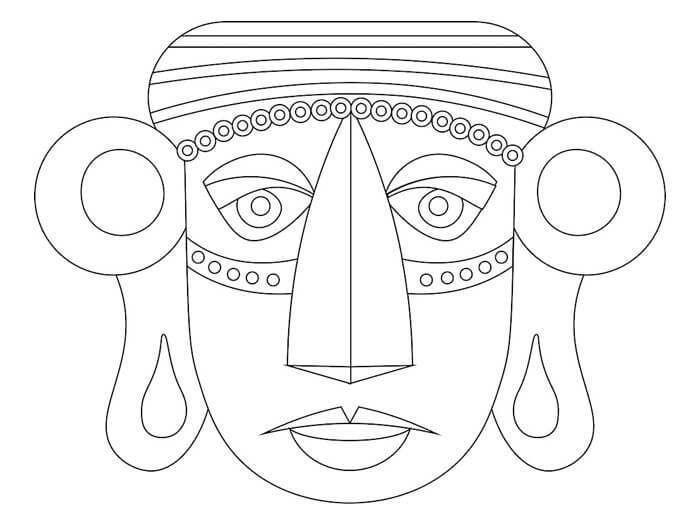 Free printable Mask coloring page #172694 from Objects collection Free printable Mask coloring page #172694 from Objects collection